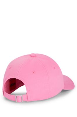 Cotton-twill cap with embroidered logo, light pink
