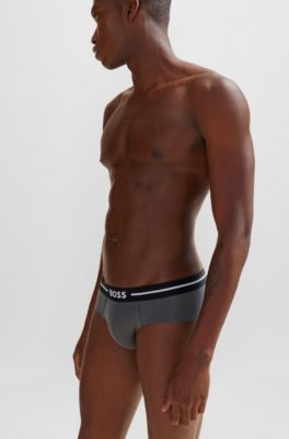 Paquete de tres calzoncillos en algod&oacute;n el&aacute;stico con logo en la cintura, Fantas&iacute;a