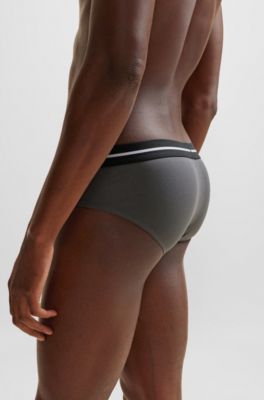 Paquete de tres calzoncillos en algod&oacute;n el&aacute;stico con logo en la cintura, Fantas&iacute;a