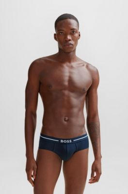 Paquete de tres calzoncillos en algod&oacute;n el&aacute;stico con logo en la cintura, Fantas&iacute;a