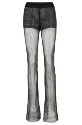 HUGO HUGO x Bella Poarch slimfit glittermesh pants