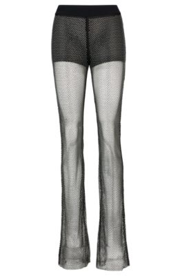 HUGO - HUGO x Bella Poarch slim-fit glitter-mesh pants