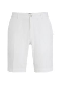 Slim-fit shorts in stretch-cotton gabardine, White
