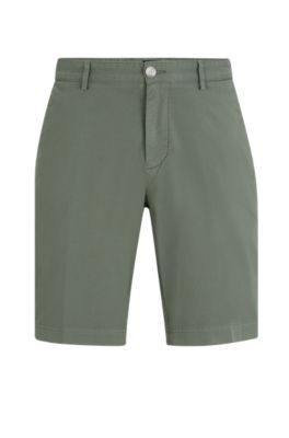 Logo Cotton Gabardine Cargo Shorts