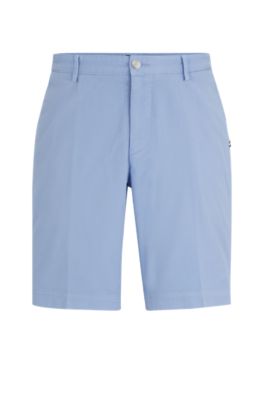 BOSS - Slim-fit shorts in stretch-cotton gabardine