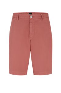 Slim-fit shorts in stretch-cotton gabardine, light pink