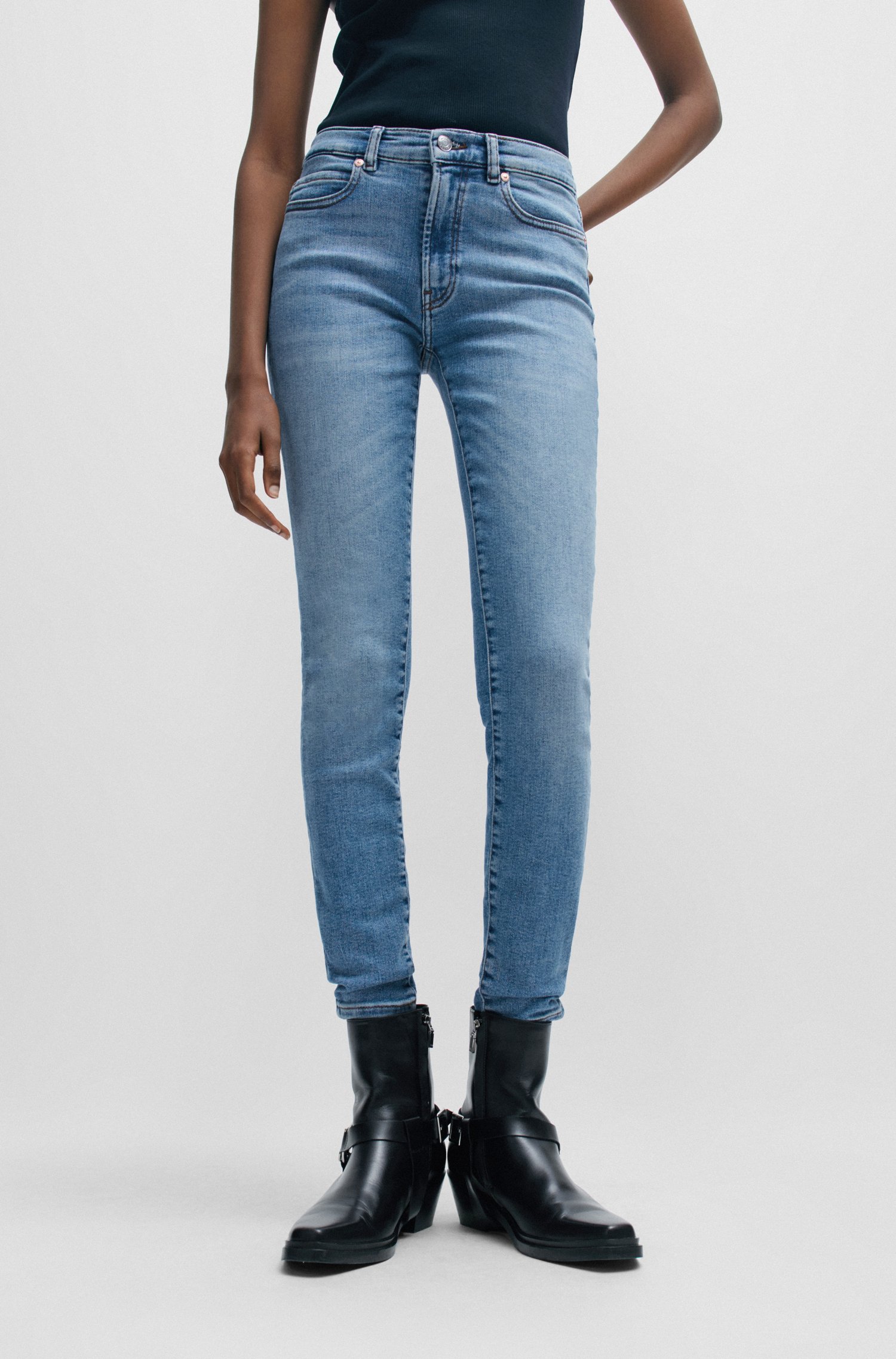 Skinny-fit jeans blue stretch denim