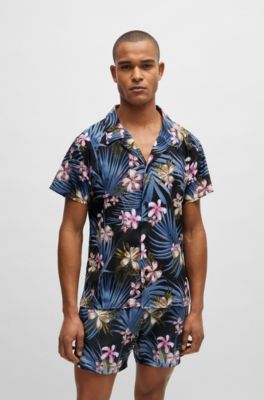 Regular-fit shirt with seasonal print