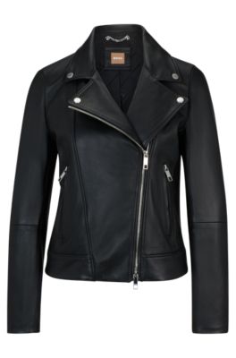 Hugo boss ladies sale leather biker jacket