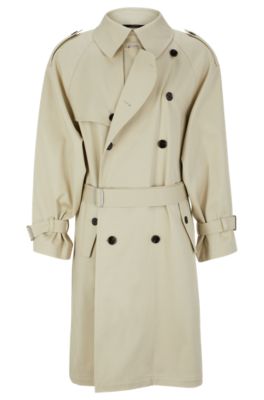 White double hotsell breasted trench coat