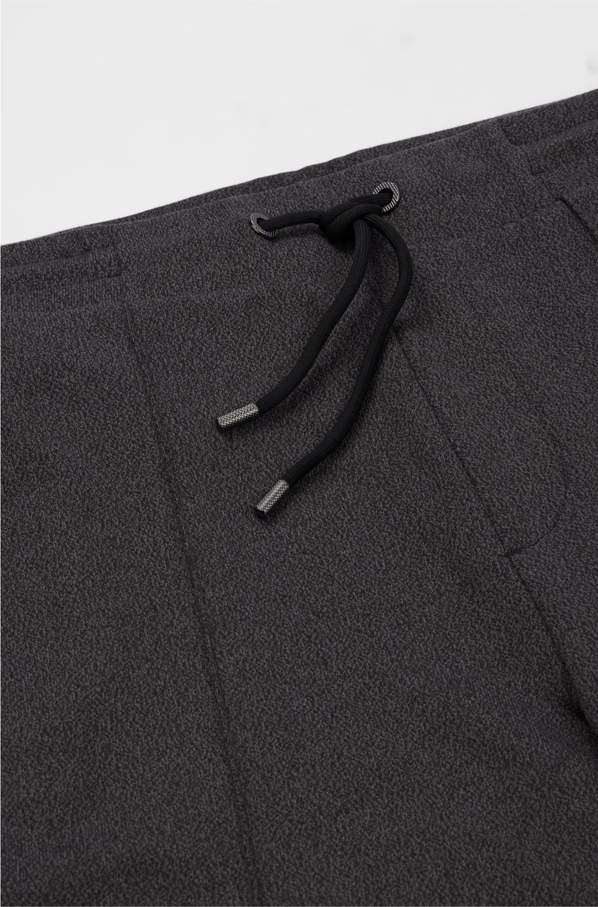 Regular-fit tracksuit bottoms in mouliné French terry, Black