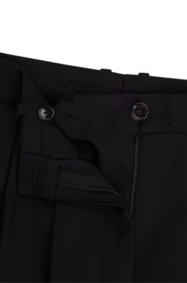 BOSS - Regular-fit trousers in virgin-wool twill