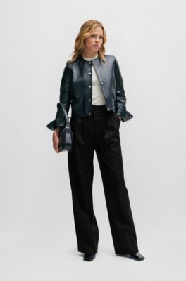 BOSS - Regular-fit trousers in virgin-wool twill