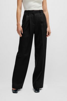 BOSS - Regular-fit trousers in virgin-wool twill
