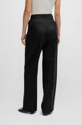 BOSS - Regular-fit trousers in virgin-wool twill