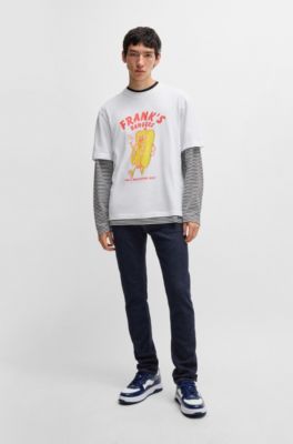 Extra-slim-fit jeans in dark-blue stretch denim, Dark Blue