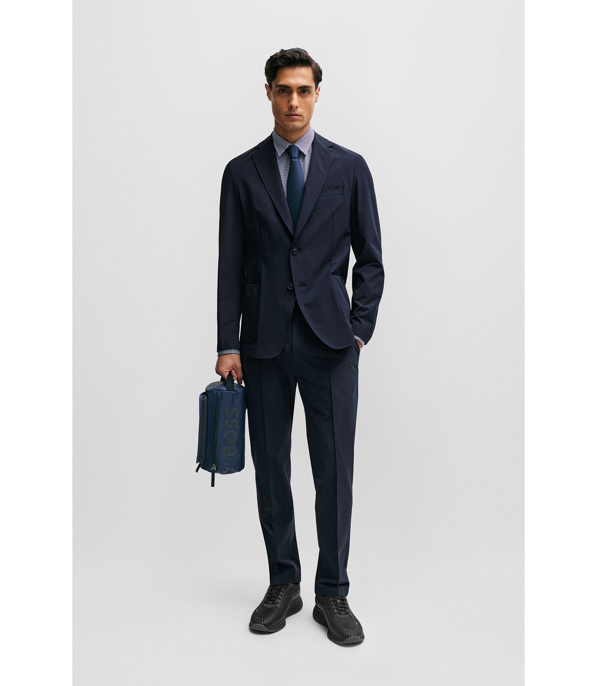 BOSS - Slim-fit jacket in performance-stretch material BOSS - Slim-fit jacket in performance-stretch material