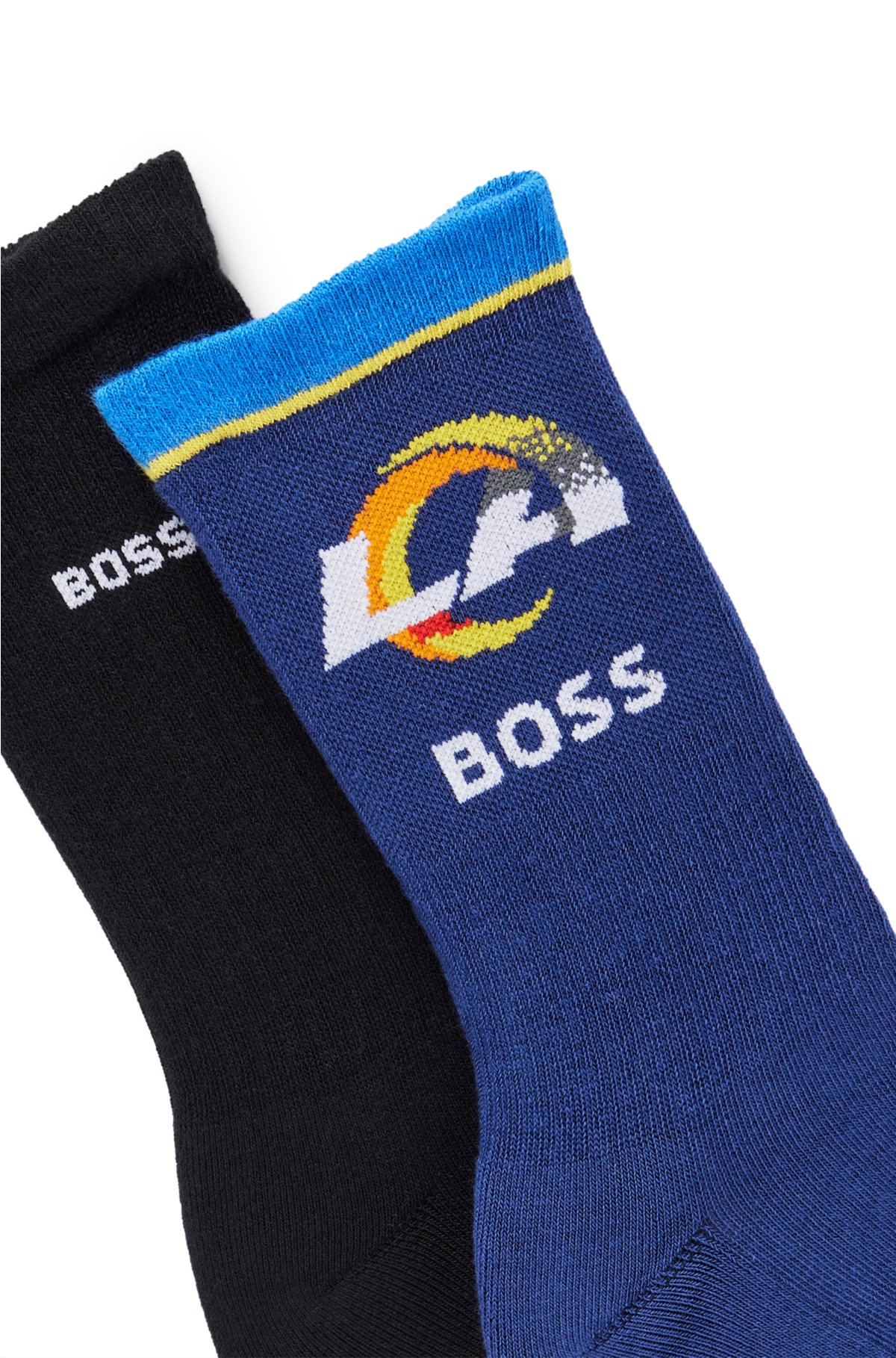 BOSS x NFL two-pack of cotton short socks, Rams