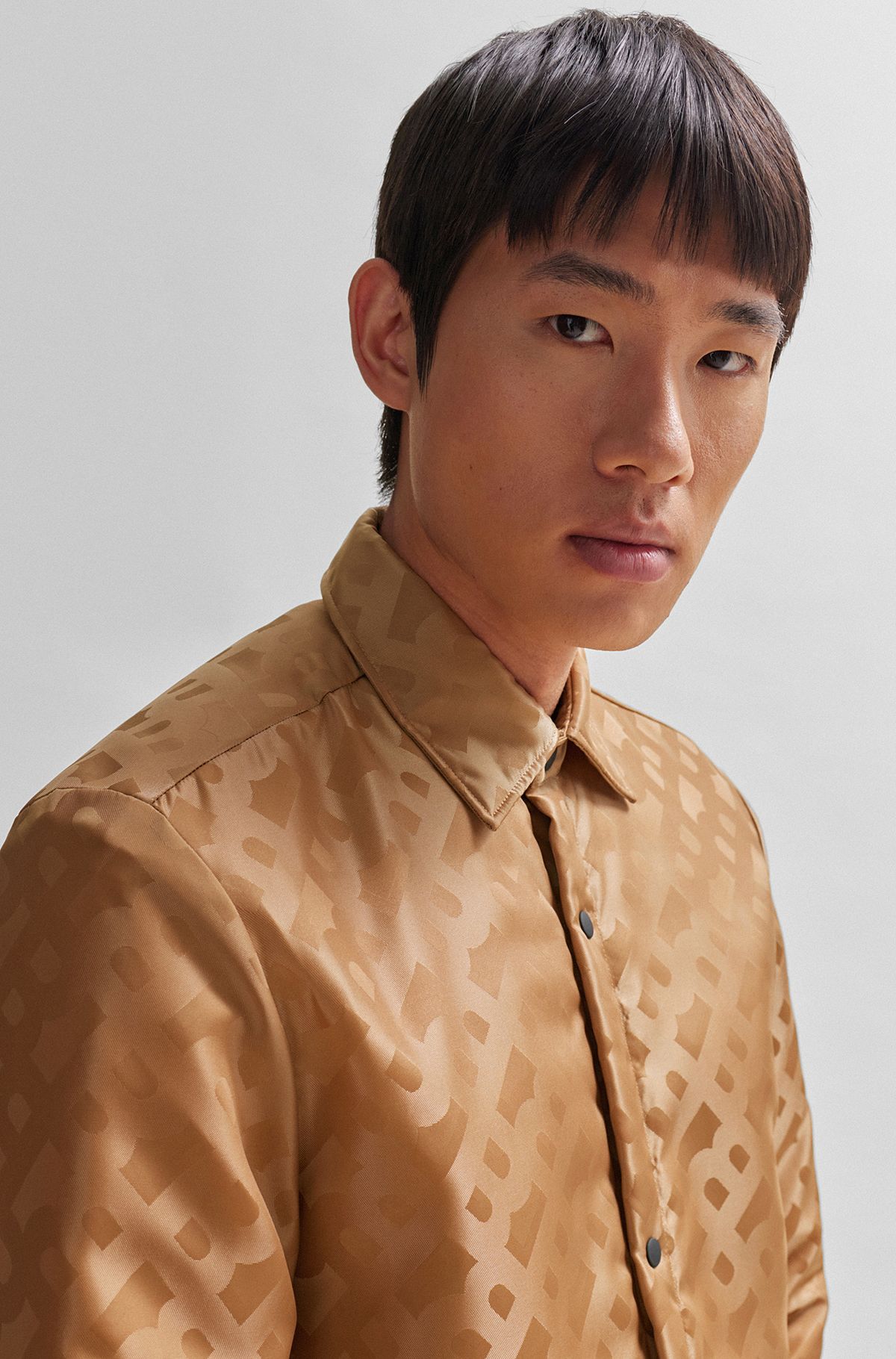 HUGO Casual in Beige BOSS Shirts by |