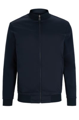 BOSS - Zip-up sweatshirt in mercerized cotton with insert details