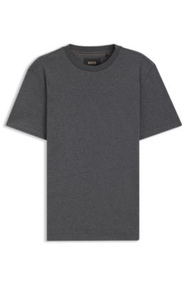 Camiseta regular fit de algod&oacute;n mercerizado, Gris
