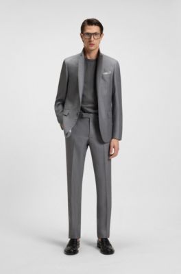 Regular-fit T-shirt in mercerized cotton, Grey