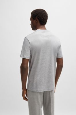 Regular-fit T-shirt in mercerized cotton, Light Grey