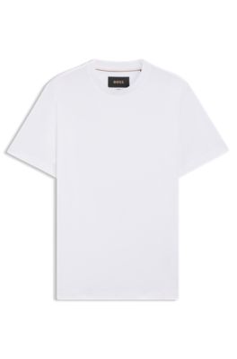 Regular-fit T-shirt in mercerized cotton, White