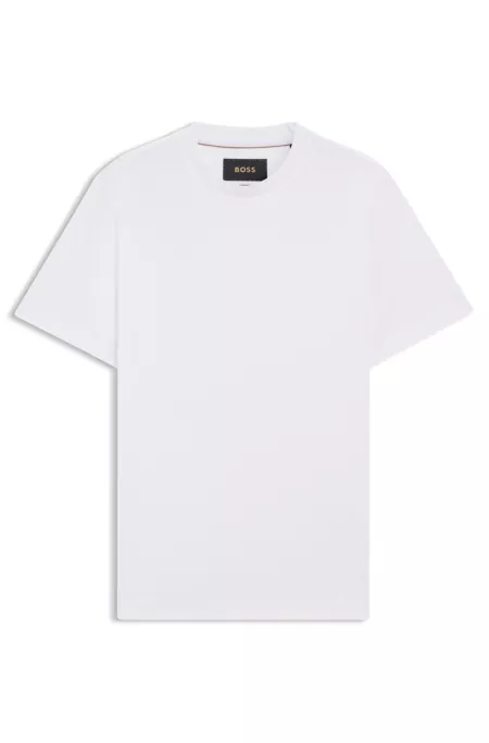 Crewneck T-shirt in mercerized Supima cotton