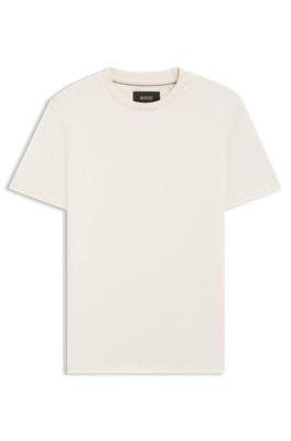 T-shirt Regular en coton merceris&eacute;, Blanc