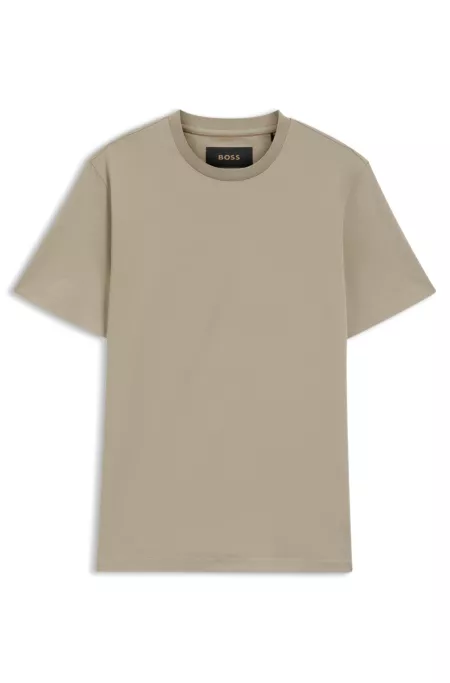 Regular-fit T-shirt in mercerized cotton