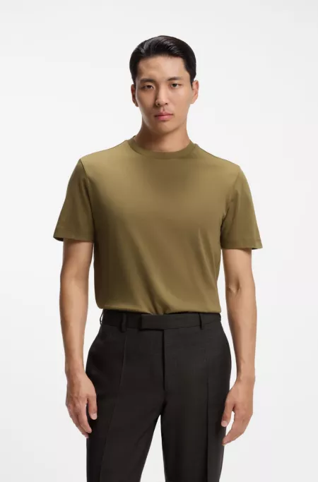 Crewneck T-shirt in mercerized Supima cotton