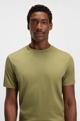 Regular-fit T-shirt in mercerized cotton, Light Green