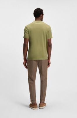 Regular-fit T-shirt in mercerized cotton, Light Green