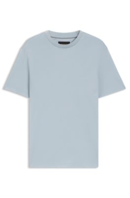 Crewneck T-shirt in mercerized Supima cotton, Light Blue