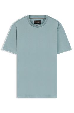 Regular-fit T-shirt in mercerized cotton