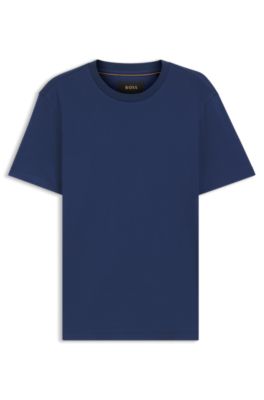 T-shirt Regular en coton merceris&eacute;, bleu clair