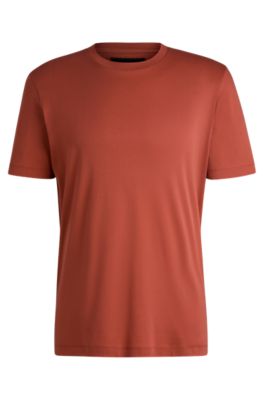 Regular-fit T-shirt in mercerized cotton, Orange