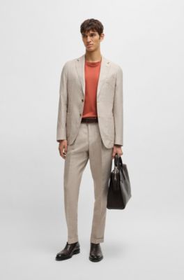 Regular-fit T-shirt in mercerized cotton, Orange