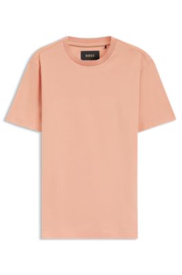 Camiseta regular fit de algod&oacute;n mercerizado, Rojo claro