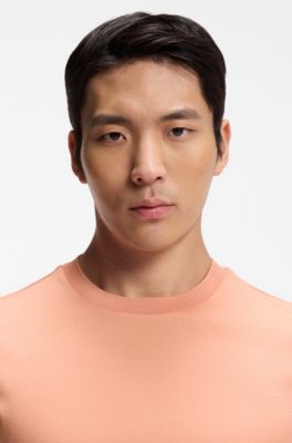 Regular-fit T-shirt in mercerized cotton, Light Red