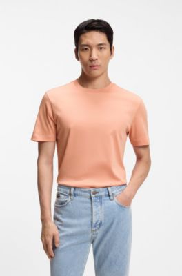 Camiseta regular fit de algod&oacute;n mercerizado, Rojo claro