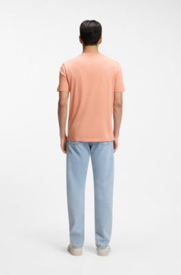 Camiseta de algod&oacute;n Supima mercerizado con cuello redondo, Rojo claro
