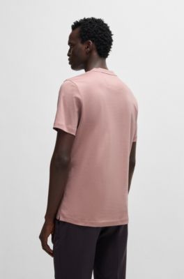 Regular-fit T-shirt in mercerized cotton, light pink