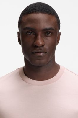 Camiseta de algod&oacute;n Supima mercerizado con cuello redondo, Rosa claro
