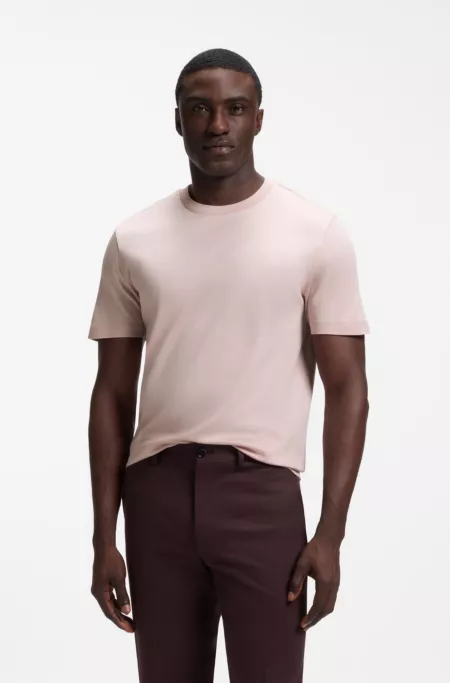 Crewneck T-shirt in mercerized Supima cotton