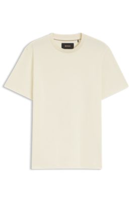 Regular-fit T-shirt in mercerized cotton, Light Yellow