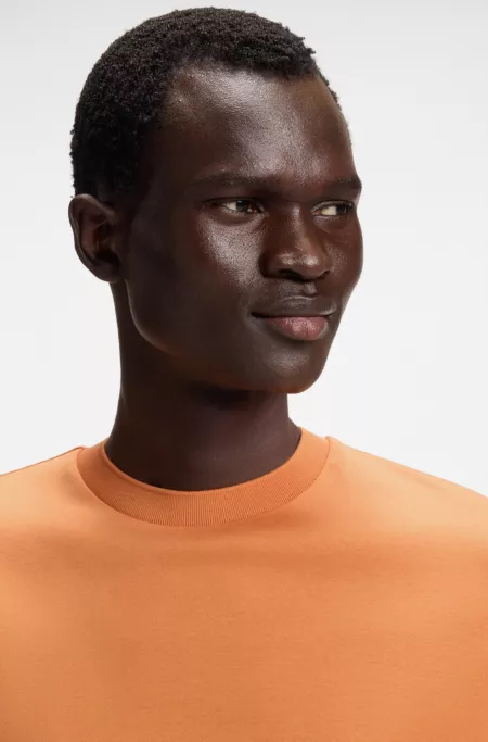 Regular-fit T-shirt in mercerized cotton