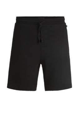 Embroidered-logo pyjama shorts stretch jersey