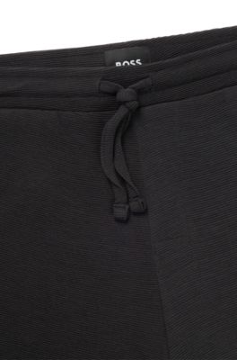 Embroidered-logo pyjama shorts stretch jersey